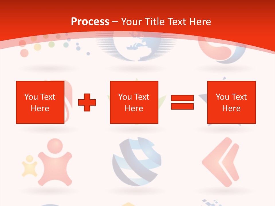 A Red And White Background With A Bunch Of Different Logos PowerPoint Template