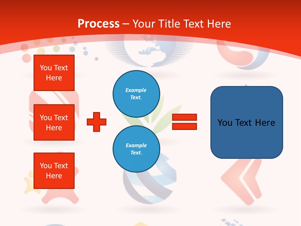 A Red And White Background With A Bunch Of Different Logos PowerPoint Template