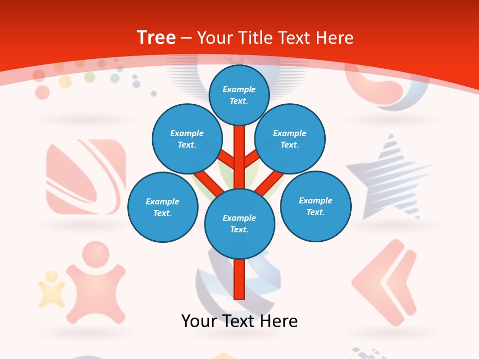 A Red And White Background With A Bunch Of Different Logos PowerPoint Template