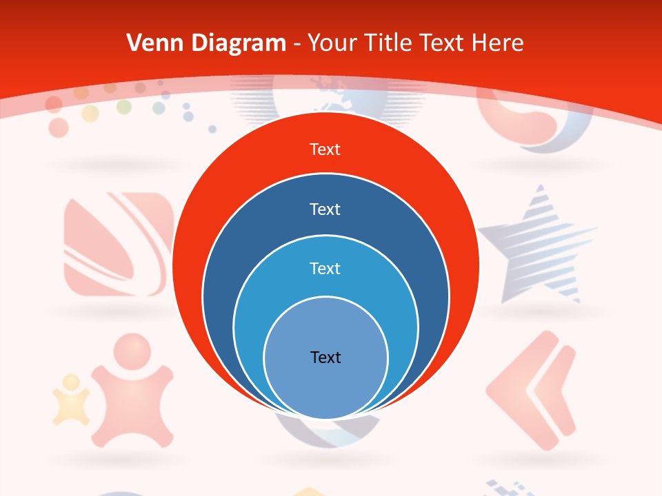 A Red And White Background With A Bunch Of Different Logos PowerPoint Template