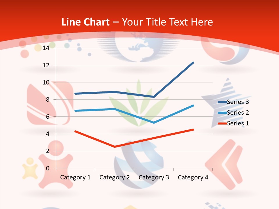 A Red And White Background With A Bunch Of Different Logos PowerPoint Template