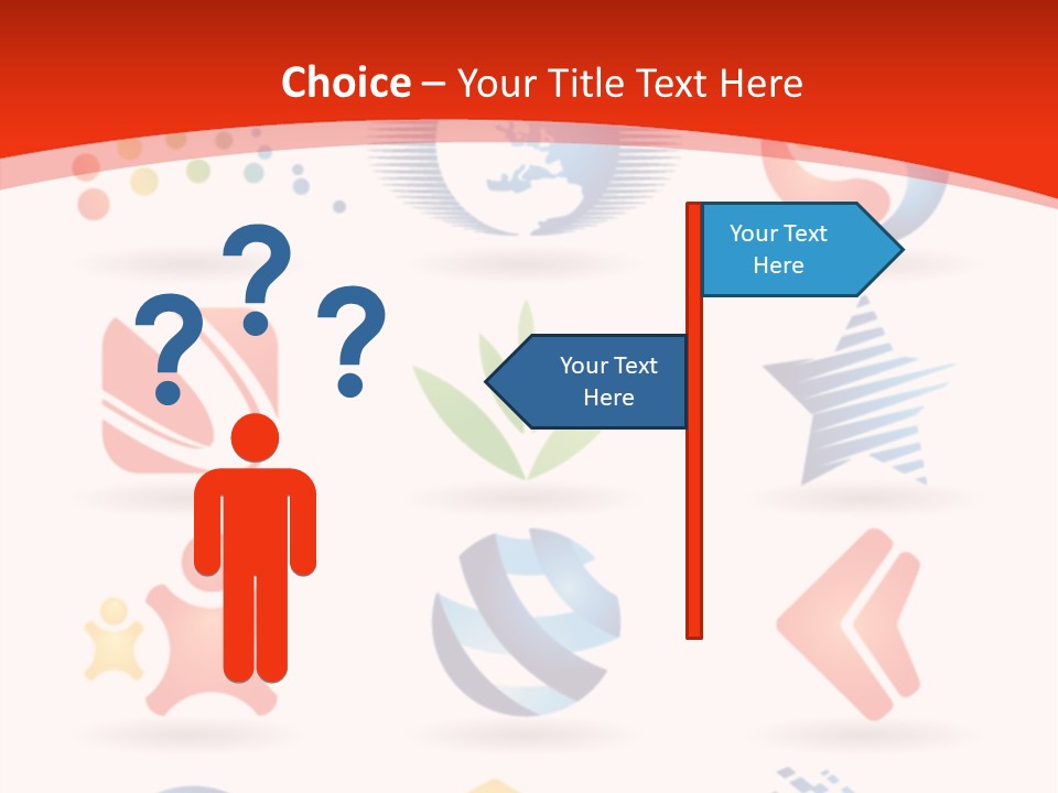 A Red And White Background With A Bunch Of Different Logos PowerPoint Template