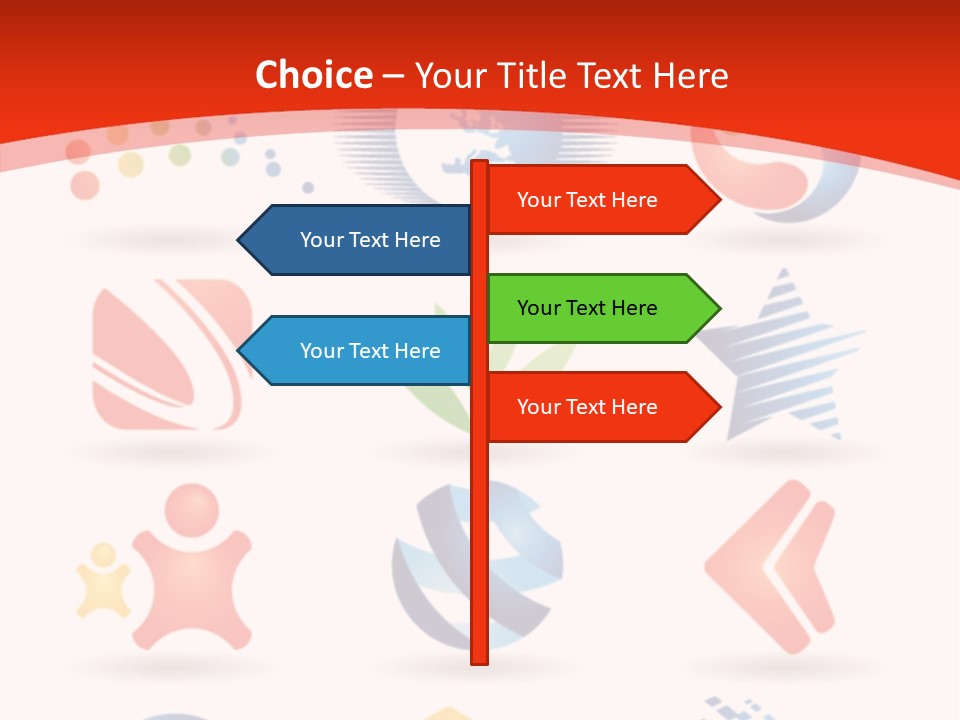 A Red And White Background With A Bunch Of Different Logos PowerPoint Template