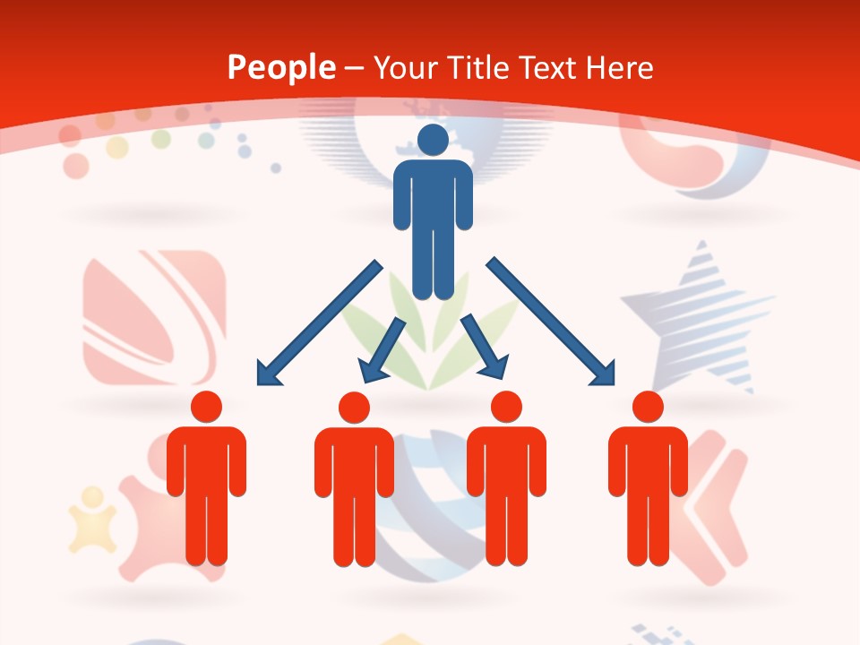 A Red And White Background With A Bunch Of Different Logos PowerPoint Template