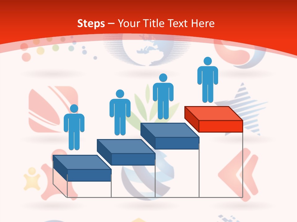 A Red And White Background With A Bunch Of Different Logos PowerPoint Template