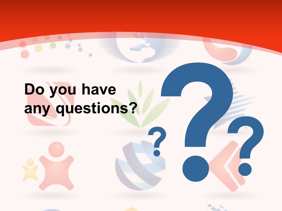 A Red And White Background With A Bunch Of Different Logos PowerPoint Template