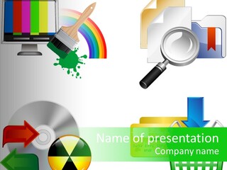 Button Brush Toolbox PowerPoint Template