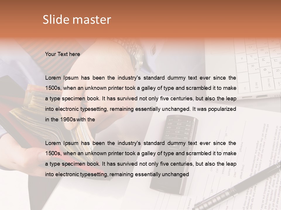 Wallet Concept Commerce PowerPoint Template