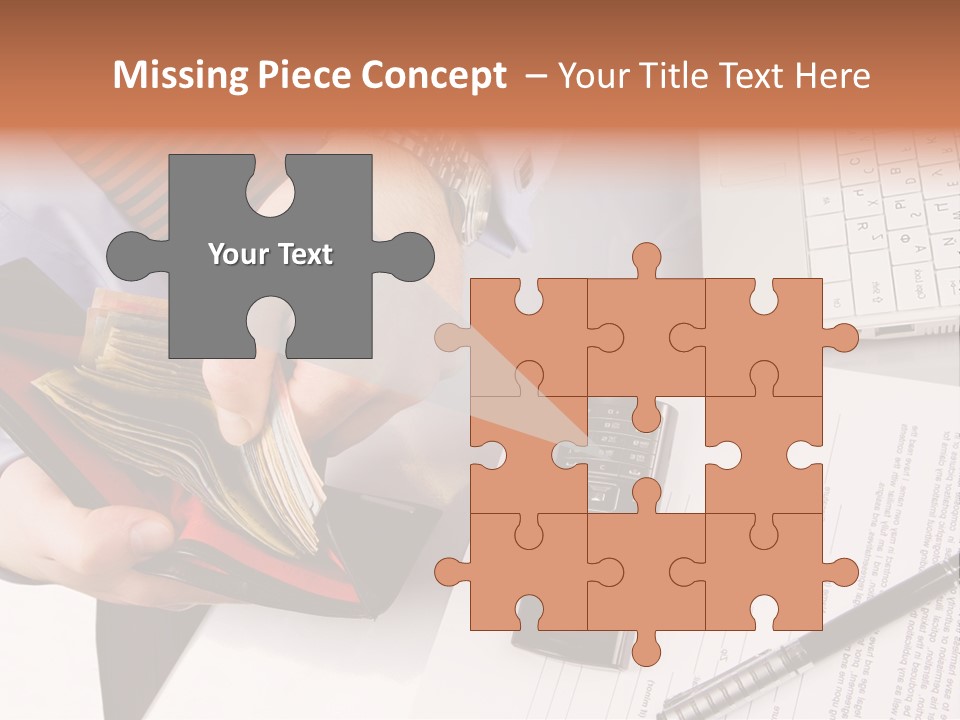 Wallet Concept Commerce PowerPoint Template