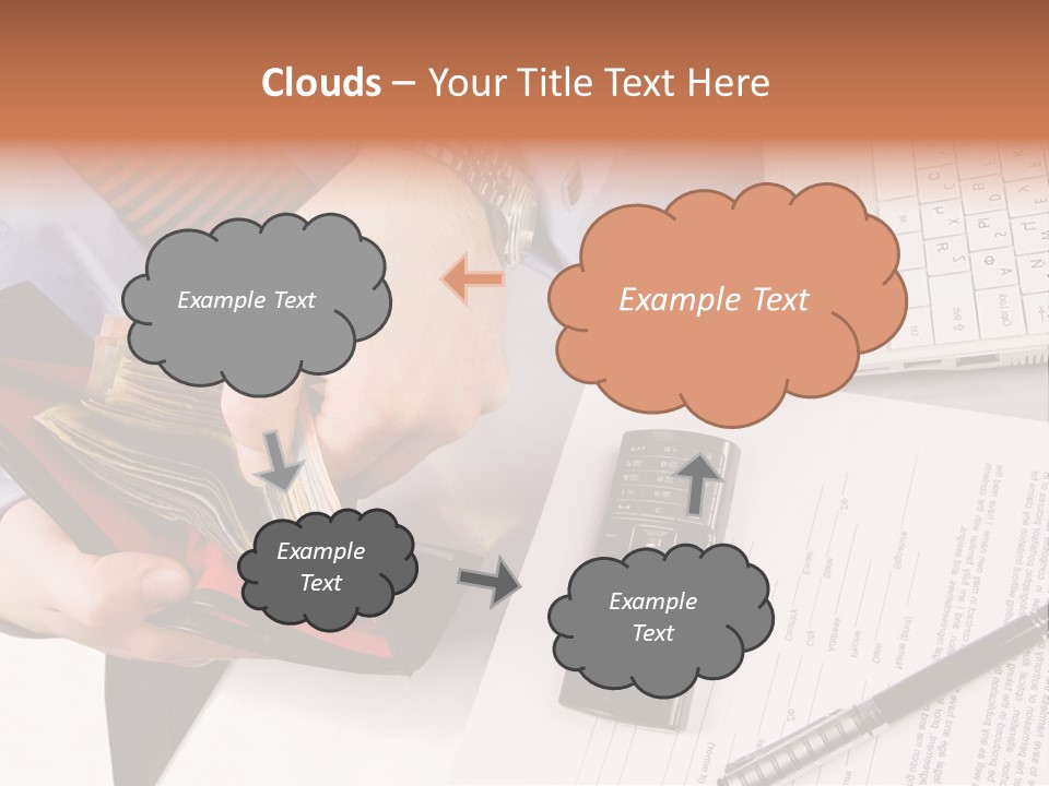 Wallet Concept Commerce PowerPoint Template