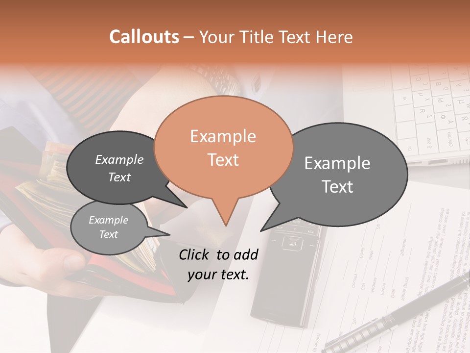 Wallet Concept Commerce PowerPoint Template