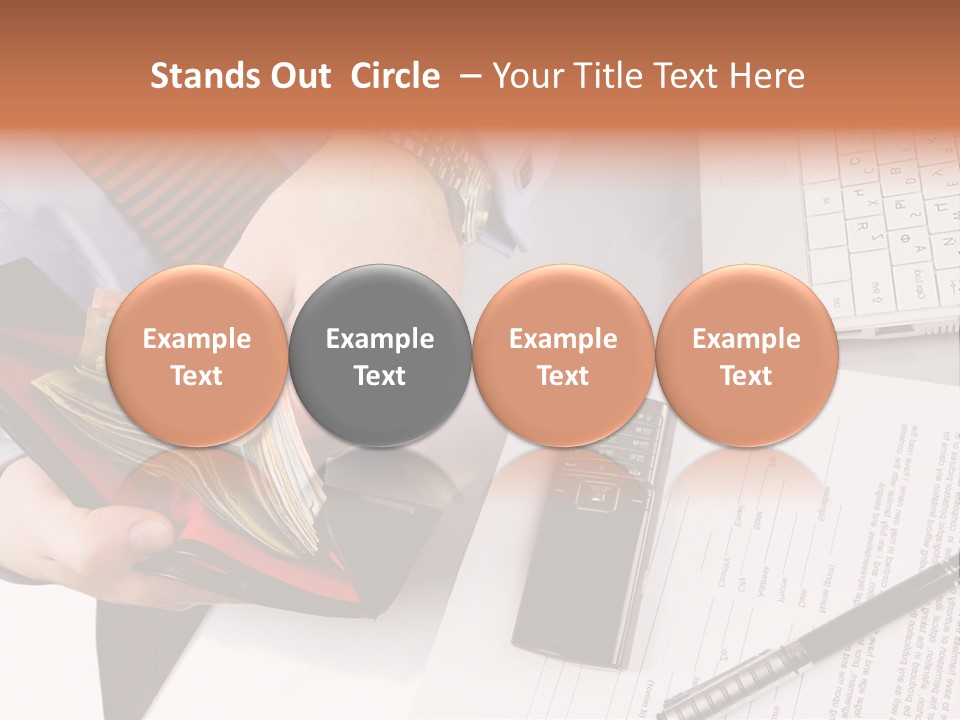 Wallet Concept Commerce PowerPoint Template