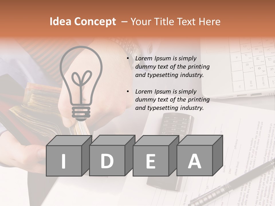 Wallet Concept Commerce PowerPoint Template