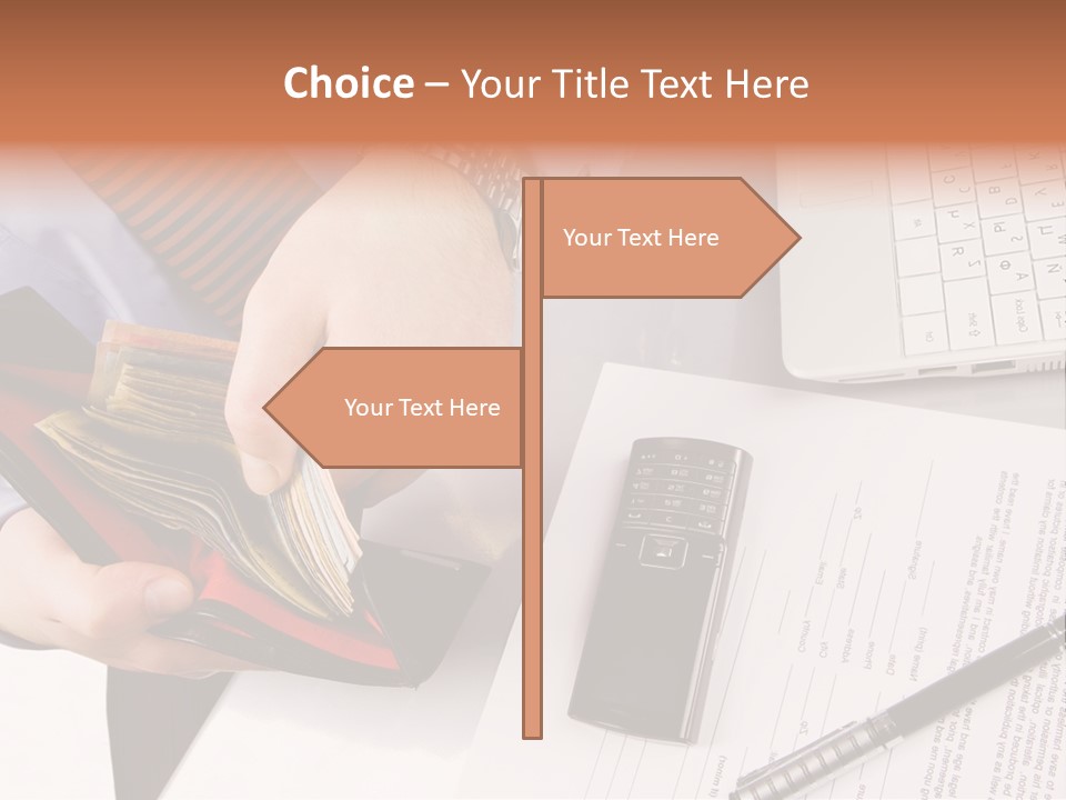Wallet Concept Commerce PowerPoint Template