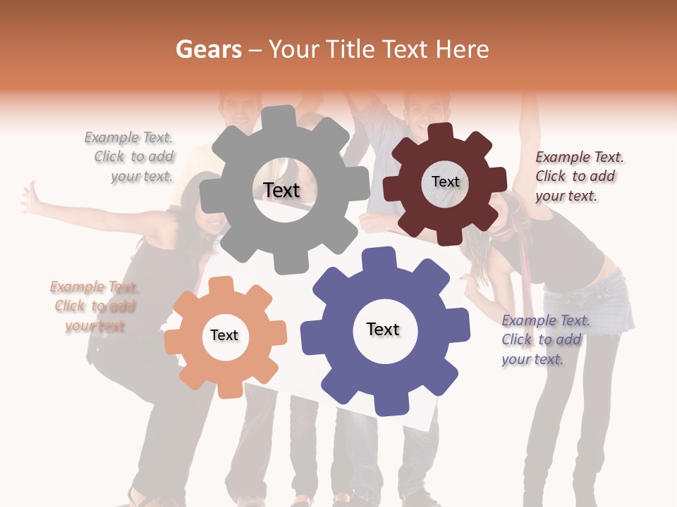 Cheerful Students Female PowerPoint Template