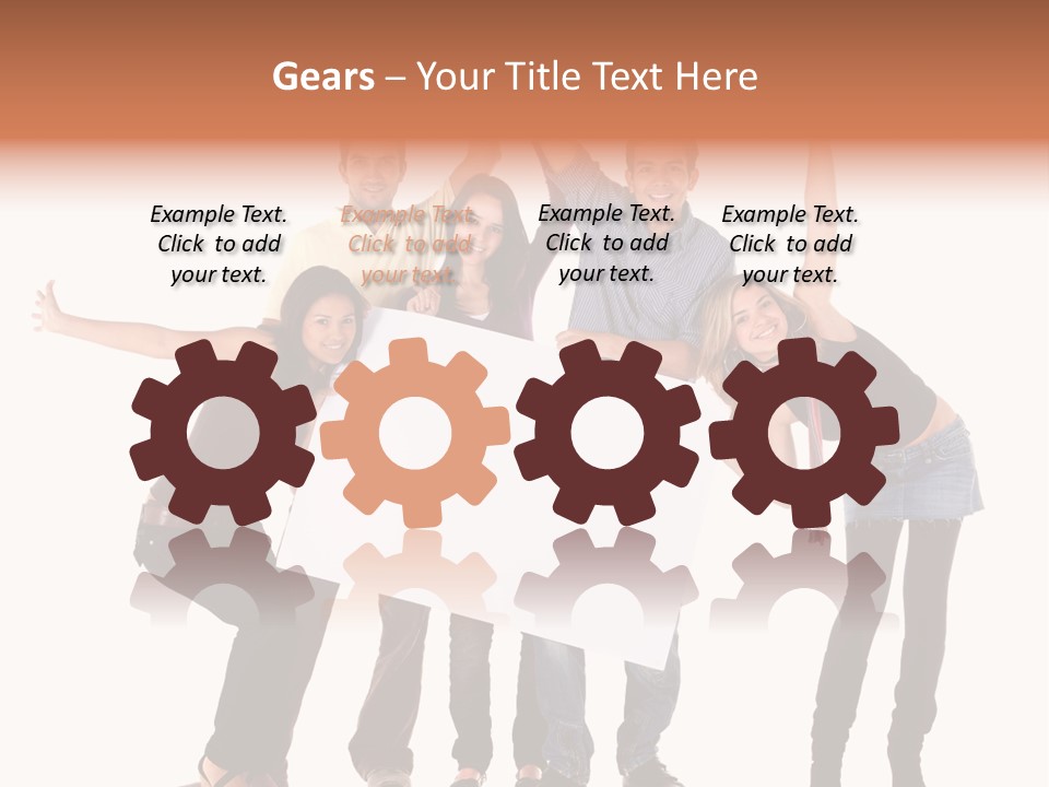 Cheerful Students Female PowerPoint Template