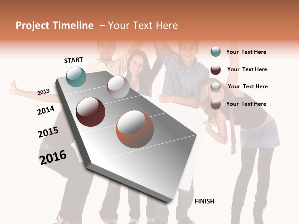 Cheerful Students Female PowerPoint Template