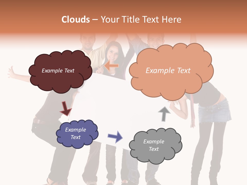 Cheerful Students Female PowerPoint Template