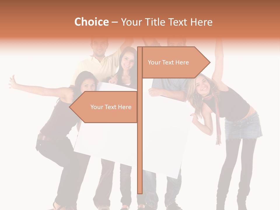 Cheerful Students Female PowerPoint Template