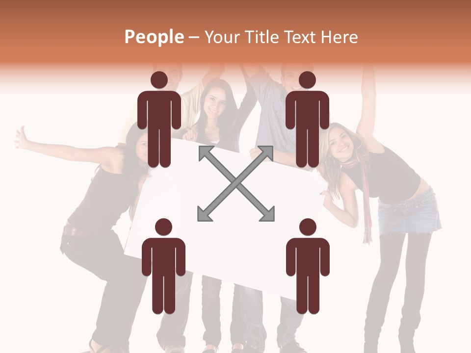 Cheerful Students Female PowerPoint Template