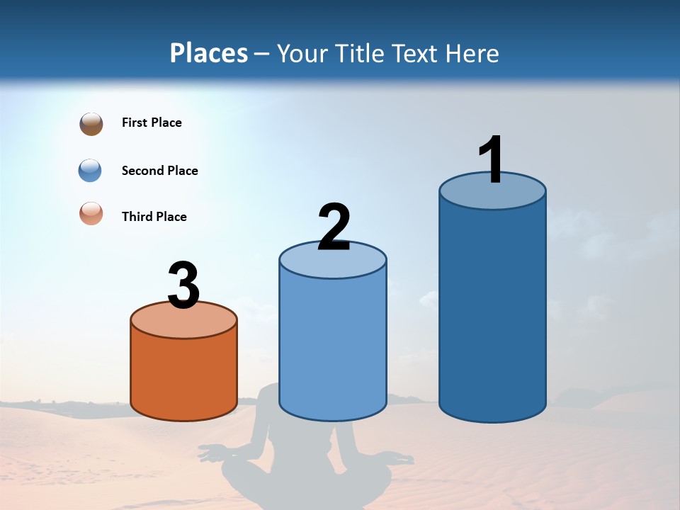 A Person Sitting In The Middle Of A Desert PowerPoint Template