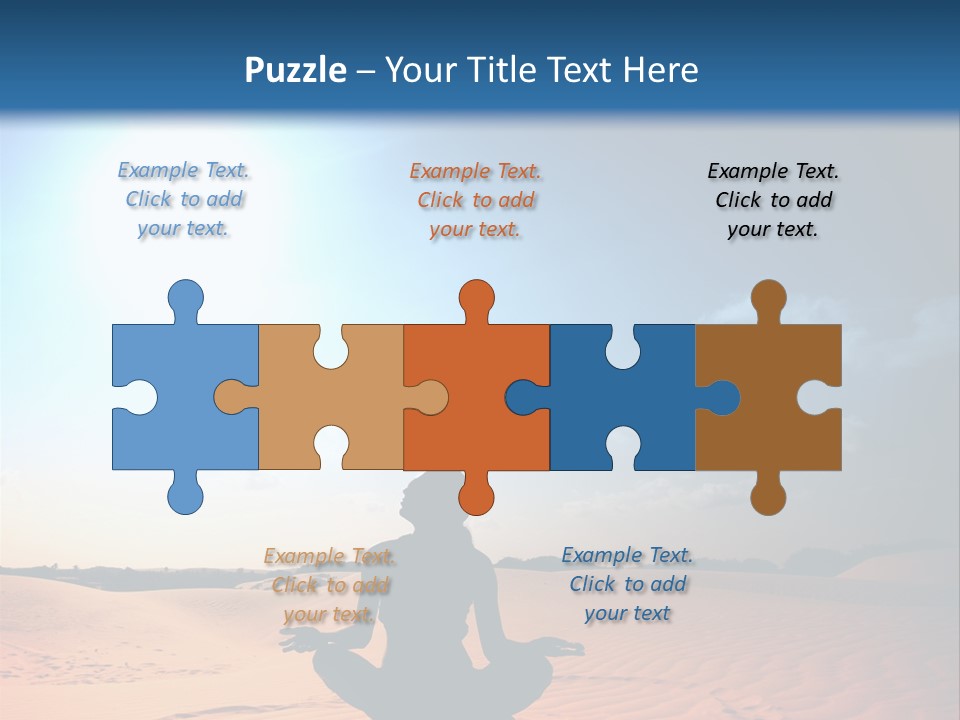 A Person Sitting In The Middle Of A Desert PowerPoint Template
