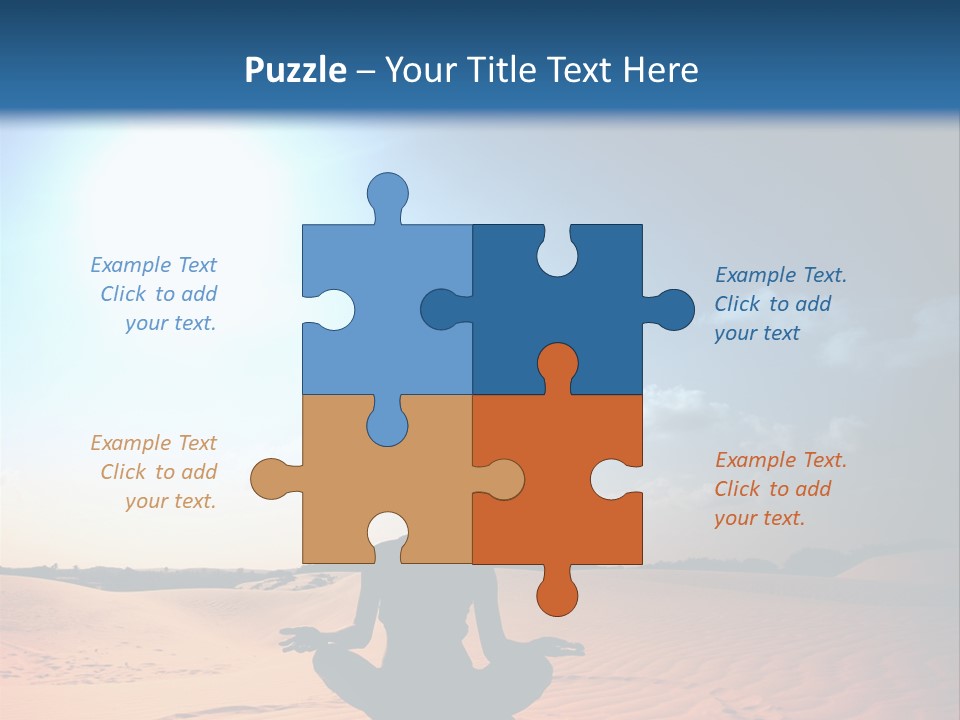 A Person Sitting In The Middle Of A Desert PowerPoint Template