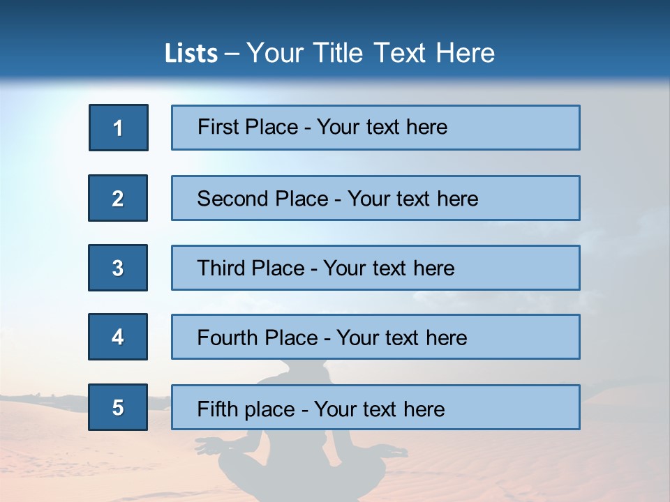 A Person Sitting In The Middle Of A Desert PowerPoint Template