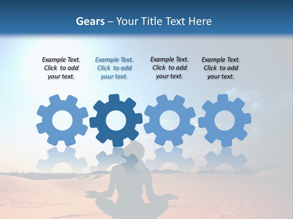 A Person Sitting In The Middle Of A Desert PowerPoint Template