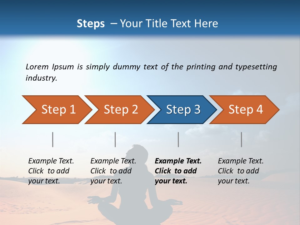 A Person Sitting In The Middle Of A Desert PowerPoint Template