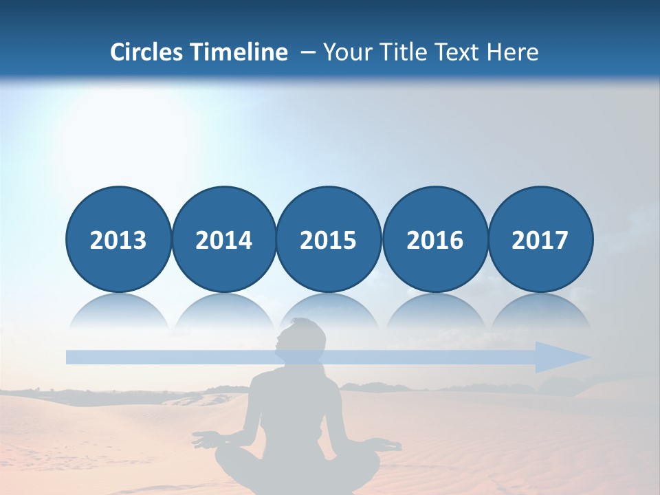 A Person Sitting In The Middle Of A Desert PowerPoint Template