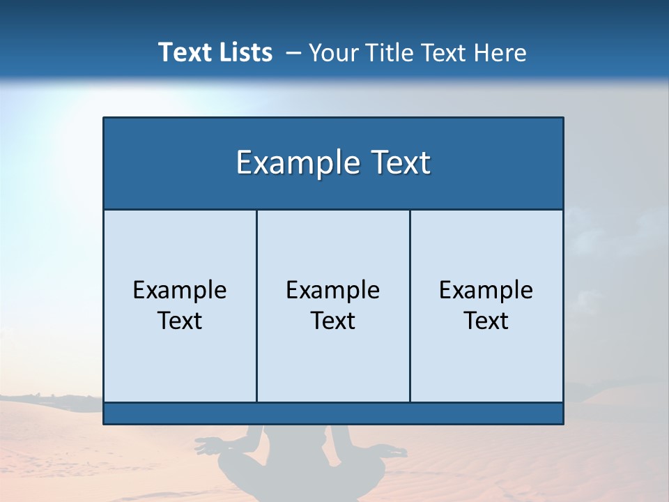 A Person Sitting In The Middle Of A Desert PowerPoint Template