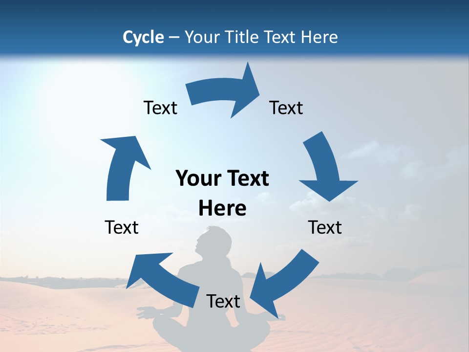 A Person Sitting In The Middle Of A Desert PowerPoint Template