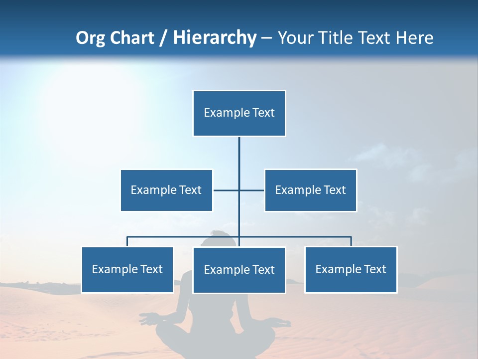 A Person Sitting In The Middle Of A Desert PowerPoint Template