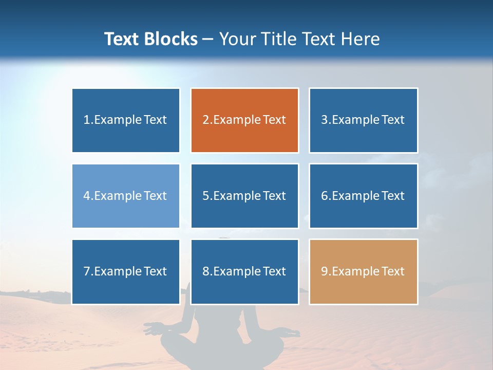 A Person Sitting In The Middle Of A Desert PowerPoint Template