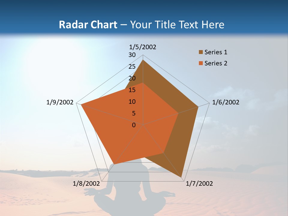 A Person Sitting In The Middle Of A Desert PowerPoint Template