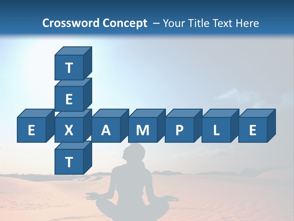 A Person Sitting In The Middle Of A Desert PowerPoint Template