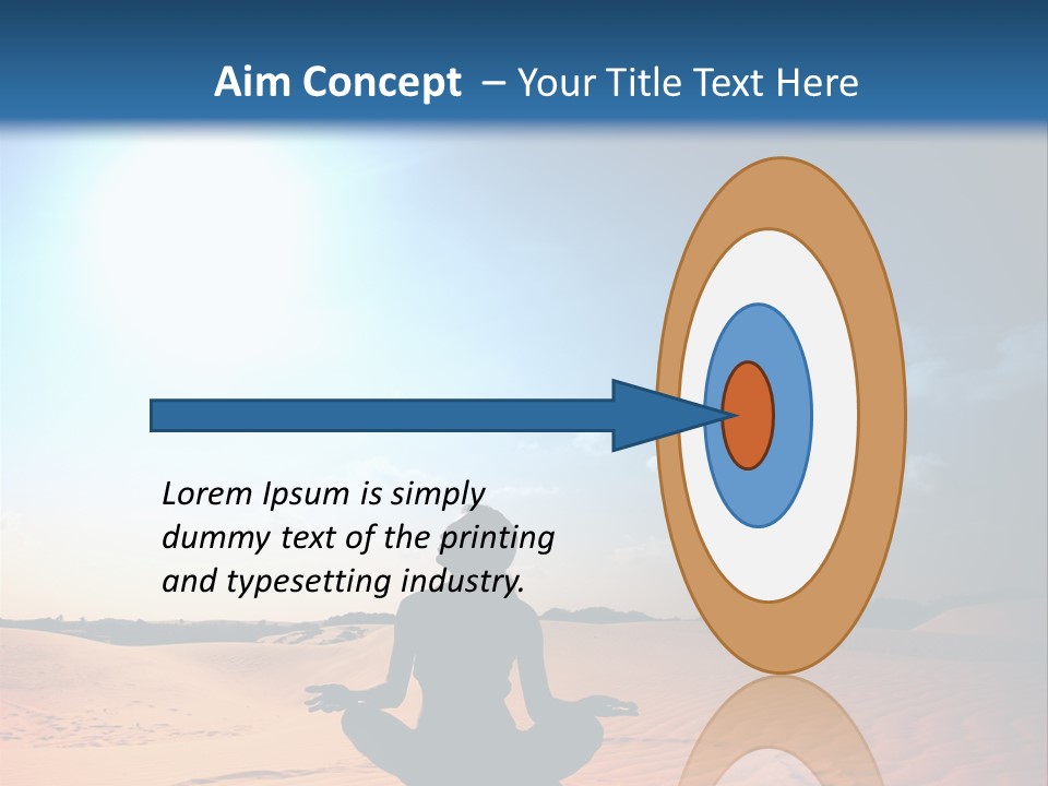 A Person Sitting In The Middle Of A Desert PowerPoint Template