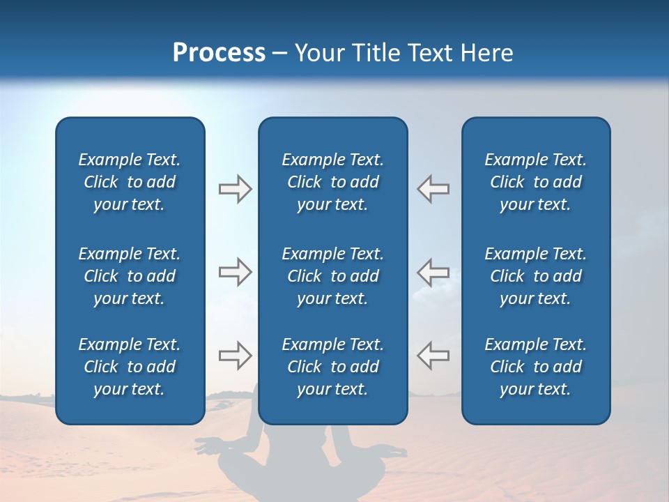 A Person Sitting In The Middle Of A Desert PowerPoint Template