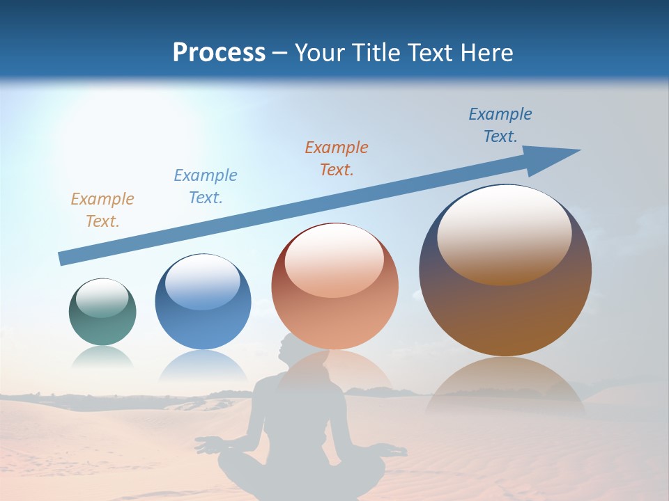 A Person Sitting In The Middle Of A Desert PowerPoint Template