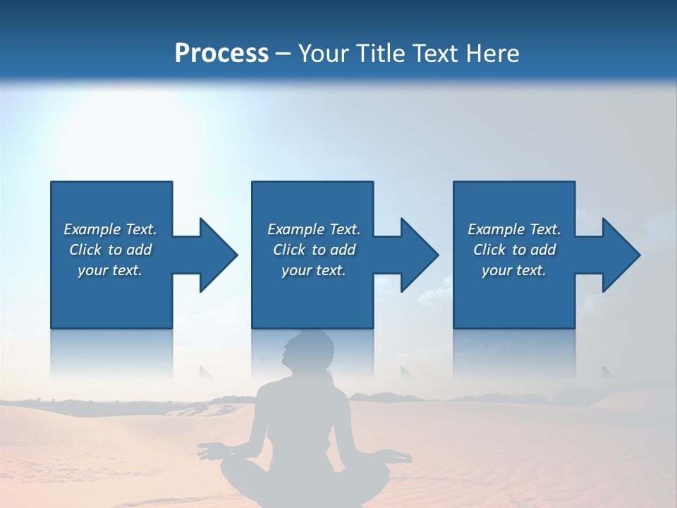 A Person Sitting In The Middle Of A Desert PowerPoint Template