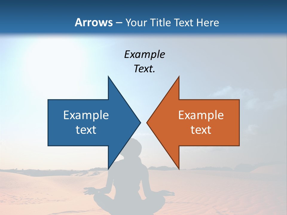 A Person Sitting In The Middle Of A Desert PowerPoint Template