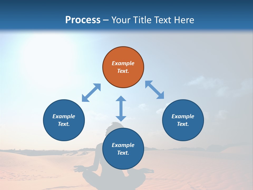 A Person Sitting In The Middle Of A Desert PowerPoint Template