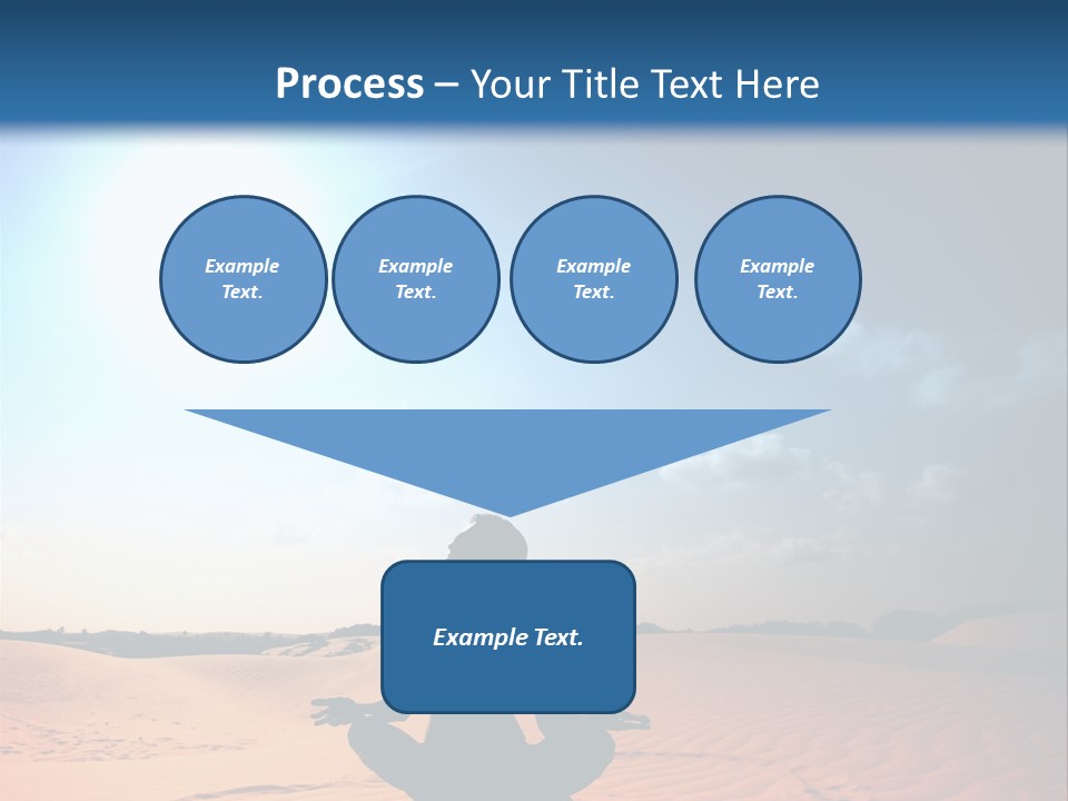 A Person Sitting In The Middle Of A Desert PowerPoint Template