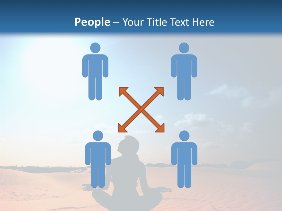 A Person Sitting In The Middle Of A Desert PowerPoint Template
