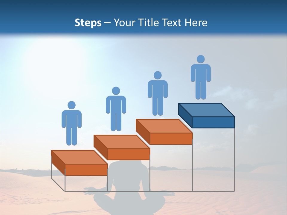 A Person Sitting In The Middle Of A Desert PowerPoint Template