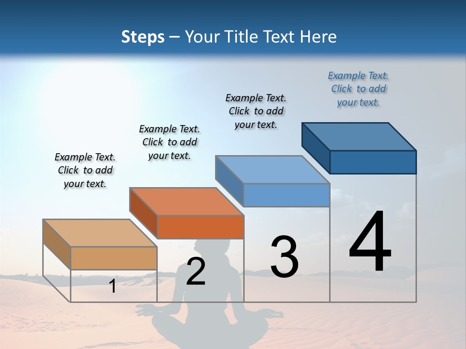 A Person Sitting In The Middle Of A Desert PowerPoint Template