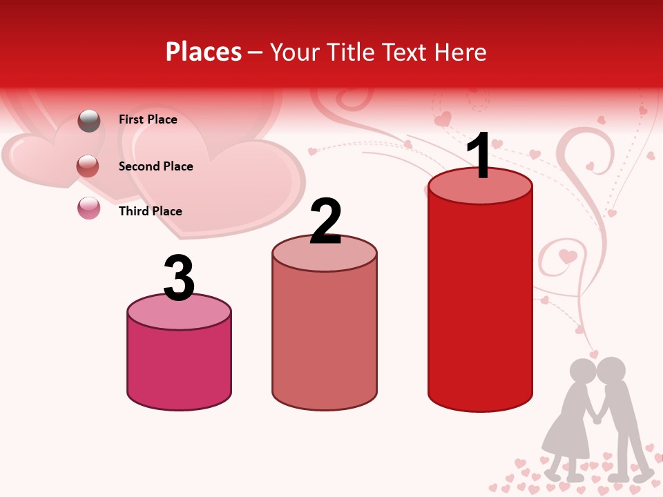 A Couple Kissing With Hearts Coming Out Of Them PowerPoint Template