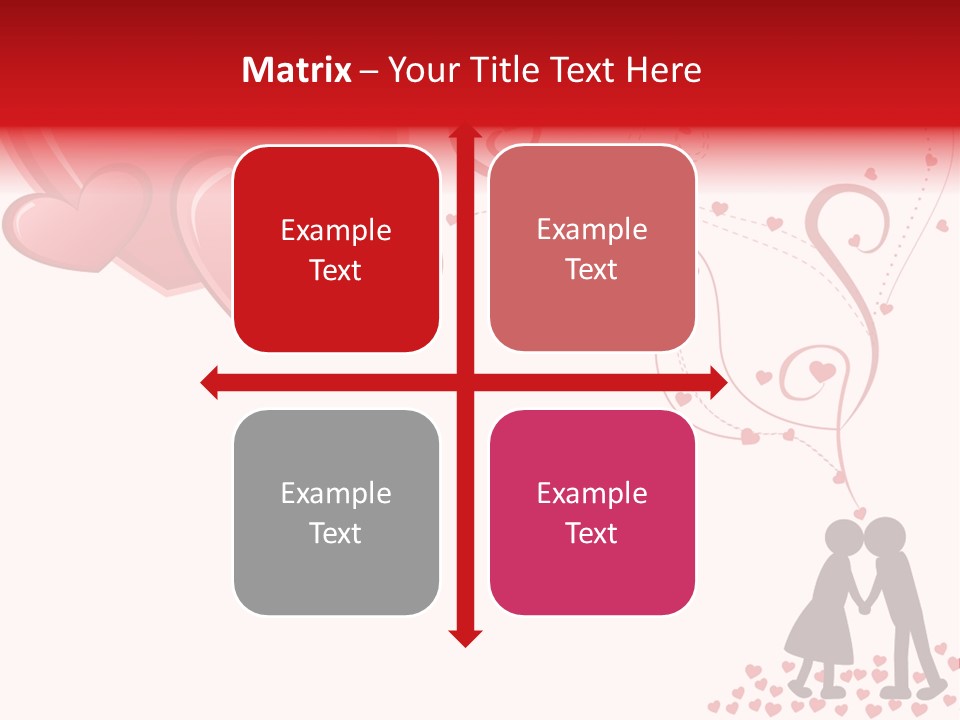 A Couple Kissing With Hearts Coming Out Of Them PowerPoint Template