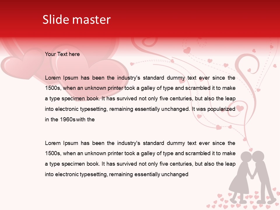 A Couple Kissing With Hearts Coming Out Of Them PowerPoint Template